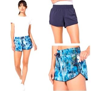 Lululemon Choose A Side Shorts Reversible Sun Dazed Multi Blue Women's 4